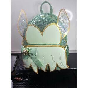 NWT Disney Loungefly Peter Pan Tinker Bell Holiday Cosplay Sequin Mini Backpack